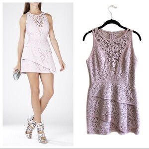 New BcbgMaxazria Hannah lace blush mini dress